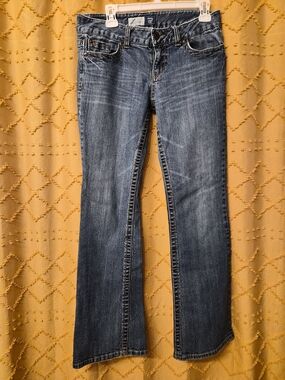 Women's Aeropostale Dark Blue Hailey Skinny Flare Jeans - Classic Denim